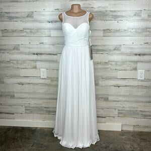 NWT Morilee Madeline Gardner Bridesmaid/Wedding Dress White Women’s Size 6